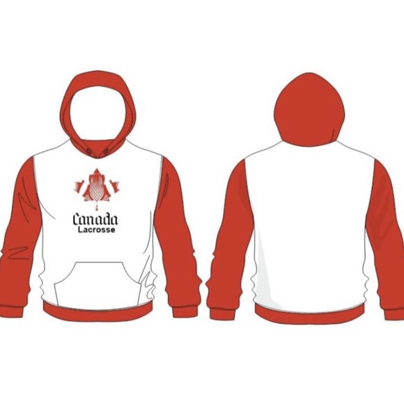 BNWT Original Handmade Canada Lacrosse Hooded Sweatshirt. - Picture 7 of 7